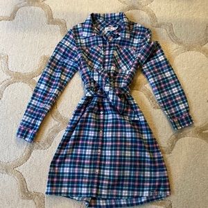 Vineyard Vines plaid flannel shirt dress